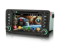 Erisin 7 Pouces 8-Core 4GO RAM+64GO ROM Android 14 Autoradio pour Audi A3 S3 RS3 RNSE-PU GPS DVD Stéréo Dab+ Écran Tactile sans Fil CarPlay Android Auto Bluetooth 5.0 Canbus WiFi DSP TPMS OBD2 SWC