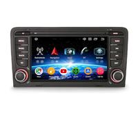 Erisin 7 Pouces 8-Core 4GO RAM+64GO ROM Android 14 Autoradio pour Audi A3 S3 RS3 RNSE-PU GPS Stéréo Dab+ IPS Écran Tactile sans Fil CarPlay Android Auto Bluetooth 5.0 Canbus WiFi DSP TPMS OBD2 SWC 4G