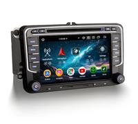Erisin 7 pouces 8-Core 8GO+128GO Android 16 Autoradio Bluetooth GPS Navigateur pour VW T5 Golf 5 Golf 6 Polo Caddy Tiguan Touran Passat Seat CarPlay sans fil Android Auto DAB+ DVD DSP WIFI RDS USB OPS