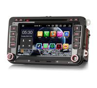 Erisin 7 Pouces 8-Core Android 16 Autoradio pour VW Caddy T5 Passat Golf MK 5/6 Touran Jetta Polo EOS GPS Stéréo Écran Tactile Prise en Charge Dab+ CarPlay Android Auto DSP Bluetooth WiFi 4GO+64GO