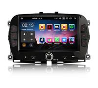 Erisin 7 Pouces 8-cœur 4GO+64GO Android 13 Autoradio Bluetooth Navigateur GPS pour Fiat 500 500C 500S 500E 500 Hybrid Support CarPlay sans Fil Android Auto Dab+ FM DSP WiFi RDS Canbus Écran Tactile