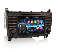 Erisin 7 Pouces 8-Cœur 4Go+64Go Android 14 Autoradio Bluetooth GPS Navigateur pour Mercedes W203 CLC C203 W463 Carplay Android Auto CD WiFi 4G DSP RDS Dab+ OBD2 Canbus Écran Tactile