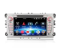 Erisin 7 Pouces 8-cœur 4Go+64Go Android 16 Autoradio CarPlay 2 Din GPS Navigateur pour Ford Galaxy C-Max Focus Mondeo S-Max Support Android Auto Bluetooth 5.0 DSP WiFi DVD RDS USB OBD2 Écran Tactile