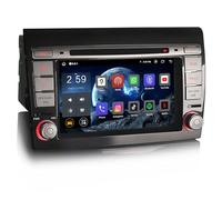 Erisin 7 Pouces 8 cœurs 4Go+64Go Android 14 Autoradio 2 Din GPS Navigation pour Fiat Bravo Support CarPlay sans Fil Android Auto Lecteur CD DVD DSP WiFi 4G Dab+ Écran Tactile RDS FM TPMS USB Stéréo