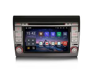 Erisin 7 Pouces 8 cœurs 4Go+64Go Android 14 Autoradio 2 Din GPS Navigation pour Fiat Bravo Support CarPlay sans Fil Android Auto Lecteur CD DVD DSP WiFi 4G Dab+ Écran Tactile RDS FM TPMS USB Stéréo
