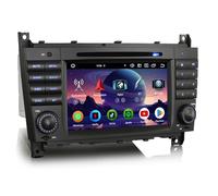 Erisin 7 Pouces 8 cœurs 4GO+64GO Android 14 Autoradio Bluetooth GPS Navigateur pour Mercedes CLC/G/C Classe W203 W463 Support CarPlay sans Fil Android Auto WiFi DSP Dab+ USB RDS CD SWC Écran Tactile
