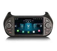 Erisin 7 Pouces 8 cœurs 4Go+64Go Android 14 Autoradio Bluetooth GPS Navigation pour Fiat Fiorino Qubo Citroen Nemo Peugeot Bipper CarPlay Android Auto DSP WiFi Dab+ FM USB OBD2 Écran Tactile Canbus