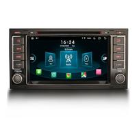 Erisin 7 Pouces 8 cœurs 4Go+64Go Android 14 Autoradio Bluetooth Navigateur GPS pour VW Transporter T5 Multivan Touareg Support CD Player CarPlay Android Auto DSP WiFi Dab+ RDS FM Écran Tactile Canbus