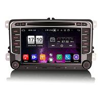 Erisin 7 Pouces Android 12 Autoradio GPS pour VW Passat Golf 5 Caddy Polo Tiguan Toledo Superb CarPlay Android Auto Bluetooth Écran Tactile Dab+ DVD WiFi OBD FM RDS DSP 8-Cœurs 4Go+64Go