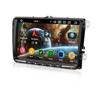 Erisin 8-Core 4GO+64GO Android 14 Autoradio Bluetooth pour VW Golf 5/6 Passat CC Jetta EOS Polo Skoda Seat Touareg 9" GPS Écran Tactile sans Fil CarPlay Android Auto Dab+ FM Radio DSP WiFi Canbus RDS