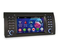 Erisin 8-Core 4GO+64GO Android 14 Autoradio pour BMW X5 E53 7 Pouces GPS Stéréo Dab+ IPS Écran Tactile sans Fil CarPlay Android Auto Bluetooth 5.0 Canbus WiFi 4G DSP TPMS Radio