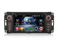 Erisin 8-Core 4GO+64GO Android 14 Autoradio pour Jeep Compass Patriot Chrysler 300C Dodge Avenger Journey GPS DVD Stéréo Dab+ Écran Tactile sans Fil CarPlay Android Auto Bluetooth 5.0 Canbus WiFi DSP