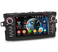 Erisin 8-Core 4GO 64GO Android 14 Autoradio pour Toyota Auris Soutien CarPlay sans Fil DSP Bluetooth 5.0 Lecteur DVD Navi WiFi Dab+Radio RDS Contrôle du Volant écran Tactile