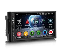 Erisin 8-Core 4GO+64GO Android 14 Universal 2Din Autoradio pour Nissan 7 Pouces GPS Stéréo IPS Écran Tactile Bluetooth 5.0 sans Fil CarPlay Android Auto Dab+ FM Radio RDS DSP WiFi 4G TPMS OBD TNT