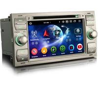Erisin 8-Core 4GO+64GO Android 16 DVD Autoradio GPS DVD Stéréo pour Ford C-Max S-Max Focus Galaxy Kuga Connect Fiesta Transit 7" Bluetooth 5.0 sans Fil CarPlay Android Auto IPS Dab+ FM WiFi DSP OBD2