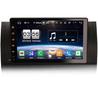 erisin 8-Core 4Go+64Go Autoradio Android 14 pour BMW Série 5 E39 X5 E53 M5 Support GPS Sat Nav Carplay Android Auto DSP Bluetooth 5.0 WiFi Dab+ Écran Tactile de 9 Pouces