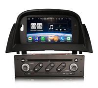 erisin 8-Core Android 14 4+64Go Autoradio Stéréo GPS Navigateur pour Renault Megane II 2002-2008 Carplay Android Auto DSP Bluetooth WiFi GPS Dab+ TPMS SWC DVD