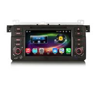 Erisin 8-Core Android 14 Autoradio GPS Stéréo pour BMW Série 3 M3 E46 Rover 75 MG ZT 7 Pouces Écran Tactile sans Fil CarPlay Android Auto Bluetooth Dab+ Radio DSP WiFi 4G TPMS OBD2 4Go RAM+64Go ROM