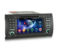 Erisin 8-Core Android 14 GPS DVD Stéréo Autoradio pour BMW X5 E53 7 Pouces Soutien écran Tactile Lecteur Dab+ sans Fil CarPlay Android Auto DSP Bluetooth 5.0 4G WiFi USB 4GO RAM+64GO ROM CANbus OBD2