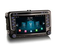 Erisin 8-Core Android 14 GPS Stéréo Autoradio pour VW Passat Golf MK 5/6 Touran Jetta Tiguan Polo EOS T5 7" écran Tactile Lecteur Dab+ CarPlay Android Auto Bluetooth WiFi DSP USB 4GO RAM+64GO ROM