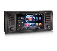 Erisin 8-Core Bluetooth 5.0 Android 14 DVD Autoradio GPS Stéréo pour BMW Série 5 E39 M5 7 Pouces Écran Tactile Soutien sans Fil CarPlay Android Auto Dab+ FM Radio DSP WiFi TPMS OBD2 4Go RAM+64Go ROM