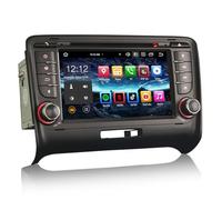 Erisin 8-Cœur 4Go+64Go 7 Pouces Android 14 Autoradio Carplay 2 Din pour Audi TT MK2 Support GPS Navigateur Bluetooth 5.0 Android Auto DSP Dab+ WiFi 4G FM RDS USB DVD CD Canbus Commande au Volant