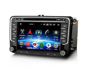 Erisin 8-cœur 4GO+64GO 7 Pouces Android 16 Autoradio GPS Navigateur pour VW Golf 5/6 Passat B6 Jetta Caddy Polo T5 Tiguan Seat Skoda CarPlay Android Auto Bluetooth 5.0 Dab+ FM DSP CD DVD WiFi RDS USB