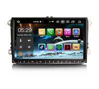 Erisin 8-Cœur 4GO RAM+64GO ROM Android 14 GPS Stéréo Autoradio pour VW Passat Golf MK 5/6 Touran Skoda Seat Jetta T5 Polo 9 Pouces écran Tactile Lecteur Dab+ CarPlay Android Auto Bluetooth WiFi DSP