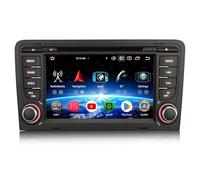 Erisin 8-Cœur 4Go RAM 64Go ROM Android 16 Autoradio CarPlay GPS Navigateur pour Audi A3 S3 RS3 RNSE-PU, 7 Pouces Écran Tactile IPS Support Bluetooth 5.0 Android Auto DSP WiFi 4G FM USB OBD2 Canbus