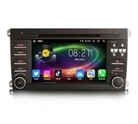 Erisin 8 Cœurs 4GB+64GB Android 14 Autoradio Bluetooth GPS Navigateur pour Porsche Cayenne 7 Pouces Écran Tactile Support CarPlay Android Auto DSP Dab+ WiFi 4G FM RDS OBD2 USB Lecteur CD DVD Stéréo