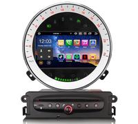 Erisin 8 cœurs 4GO+64GO 7" Écran Android 14 Autoradio CarPlay GPS Navigateur pour BMW Mini Cooper R56 R55 R57 Stéréo avec Bluetooth 5.0 Android Auto sans Fil Dab+ DSP WiFi 4G RDS USB DVD CD Canbus