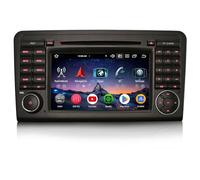 Erisin 8 cœurs 4Go+64Go 7 Pouces Android 16 Autoradio Bluetooth GPS Navigateur pour Mercedes Classe ML W164 L X164 CarPlay sans Fil Android Auto DSP WiFi 4G Dab+ OBD2 RDS USB Écran Tactile