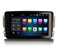 Erisin 8 Cœurs 4Go 64Go 8 Pouces Autoradio Android pour pour Mercedes Benz Classe C/CLK/G W203 W209 W463 Viano Vito Support GPS Navigator sans Fil Carplay DSP Bluetooth 5.0 WiFi Dab+écran Tactile