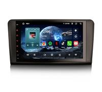 Erisin 8 cœurs 4Go+64Go 9 Pouces Android 14 Autoradio Bluetooth GPS Navigateur pour Mercedes Classe ML W164 Classe GL X164 CarPlay sans Fil Android Auto DSP WiFi 4G Dab+ OBD2 RDS USB Écran Tactile