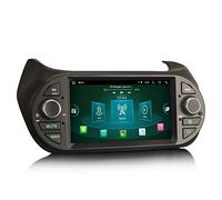 Erisin 8-Cœurs 4Go+64Go Android 14 Autoradio GPS Stéréo pour Fiat Fiorino Qubo Citroen Nemo Peugeot Bipper 7 Pouces Écran Tactile Soutien CarPlay Android Auto Bluetooth Dab+ FM Radio 4G WiFi OBD2