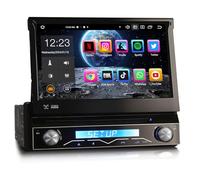 Erisin 8-Cœurs 4Go RAM+64Go ROM Android 14 Autoradio Bluetooth GPS Stéréo 1 din détachable 7 Pouces Écran Tactile Soutien Wilesless CarPlay Android Auto Dab+ FM Radio WiFi 4G OBD2 Lecteur CD/DVD TPMS