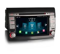 Erisin 8-Cœurs 4Go RAM+64Go ROM Android 14 DVD Autoradio GPS Stéréo pour Fiat Bravo 7 Pouces Écran Tactile Supporte sans Fil CarPlay Android Auto Bluetooth Dab+ FM Radio DSP WiFi TPMS OBD2 TNT