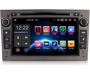 Erisin 8-Cœurs Bluetooth 5.0 Android 14 Autoradio GPS DVD Stéréo pour Opel Antara Astra H Corsa C/D Meriva Signum Vivaro Zafira Combo 7" CarPlay Android Auto Dab+ FM Radio DSP WiFi OBD2 4Go+64Go