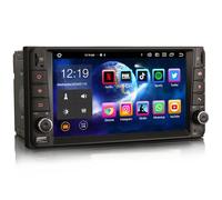Erisin 8-Cœurs Bluetooth 5.0 Android 14 Autoradio GPS Stéréo pour Toyota Hilux RAV 4 Corolla Prado Vios Land Cruiser Série 100 7" Écran Tactile CarPlay Android Auto Dab+ FM Radio WiFi OBD2 4Go+64Go