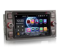 Erisin 8-Cœurs Bluetooth 5.0 Android 14 DVD Autoradio GPS Stéréo pour Ford C-Max S-Max Galaxy Kuga Focus Transit Mondeo 7" Écran Tactile sans Fil CarPlay Android Auto Dab+ FM Radio DSP WiFi 4Go+64Go