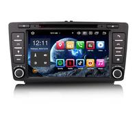 Erisin 8 Pouces 8-Core 4Go+64Go Android 14 Autoradio Bluetooth GPS Navigateur pour Skoda Octavia Yeti Roomster Rapid Superb Supports Carplay Android Auto DSP WiFi Dab+ OBD2 FM CD Player Canbus