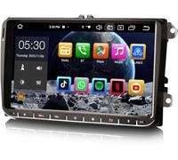 Erisin 9" 8-Core 4GO+64GO Android 16 Autoradio Bluetooth pour VW T6 Transporter Caddy Crafter Amarok Polo ŠKODA Yeti, Soutien GPS Multimédia Stéréo Dab+ CarPlay Android Auto WiFi 4G DSP USB Canbus