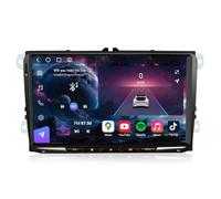 Erisin 9" 8-Core 8GO+128GO Android 14 Autoradio GPS pour VW Golf 5/6 Passat B6 B7 Polo 6R T5 Touran Caddy Tiguan Seat Skoda Navigateur Bluetooth 5.1 CarPlay Android Auto Dab+ WiFi 4G RDS DSP USB OPS