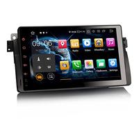 Erisin 9 Pouces 8 Core Android 10 Autoradio 1 din GPS pour BMW Série 3 E46 MG ZT Rover 75 Écran Tactile Support CarPlay Android Auto Bluetooth A2DP DSP Dab+ WiFi Radio FM RDS USB TNT TPMS 【4GB+64GB】