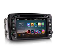Erisin Android 14.0 8-Core 4GB RAM+ 64GB ROM 7 Pouces Autoradio GPS Navi pour Mercedes Benz C CLK G Classe W203 W209 W463 Viano Vito W639 Supporte Dab+ CarPlay Android Auto DSP WiFi Bluetooth 5.