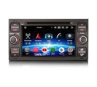 Erisin Android 16 Autoradio CarPlay pour Ford Fiesta Transit Kuga C-Max S-Max Focus Galaxy Connect, 7 Pouces Écran IPS Bluetooth GPS Navigateur Android Auto WiFi 4G DSP Dab+ TPMS 8 cœurs 4GO+64GO