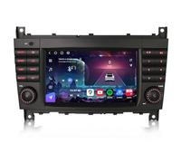 Erisin Qualcomm 8-Core 8GO+128GO Android 14 Autoradio GPS pour Mercedes Benz Classe C W203 Classe CLC W203 C180 Classe G W463 7" IPS Bluetooth 5.1 CarPlay Android Auto Dab+ FM Radio DSP WiFi 4G Canbus