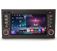 Erisin Qualcomm 8-Core 8GO+128GO Android 16 Autoradio GPS pour Audi A4 S4 RS4 8E 8F B9 B7 RNS-E Seat Exeo 7" Soutiens IPS Bluetooth 5.1 sans Fil CarPlay Android Auto WiFi 4G DSP FM Radio RDS CANbus