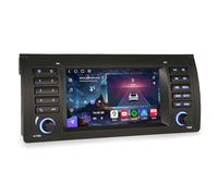 Erisin Qualcomm 8-Core 8GO RAM+128GO ROM Android 14 Autoradio GPS pour BMW X5 E53 7 Pouces Soutiens IPS Écran Tactile Bluetooth 5.1 sans Fil CarPlay Android Auto WiFi 4G DSP FM Radio RDS CANbus TNT