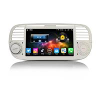 Erisin Qualcomm 8-Cœur 4GO+64GO Android 14 Autoradio Bluetooth 5.1 pour Fiat 500 Fiat 500C Fiat 500S Fiat 500E 7" Écran Tactile GPS Stéréo Soutien sans Fil CarPlay Android Auto Dab+DSP WiFi 4G Canbus